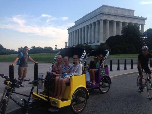 DC Pedicab tours -- Lincoln Memorial