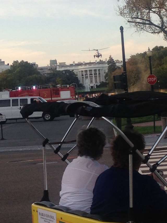 Helicopter Landing on White House Lawn